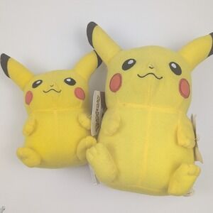 Pokemon Pikachu Plush Toy Factory Character Plush 8-12" Yellow Set of 2